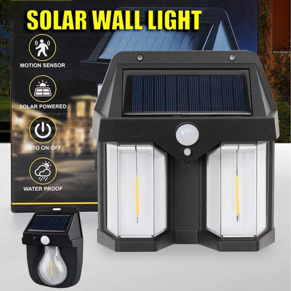 Double Tungsten Solar Wall lamp With Motion Sensor & Water Proof