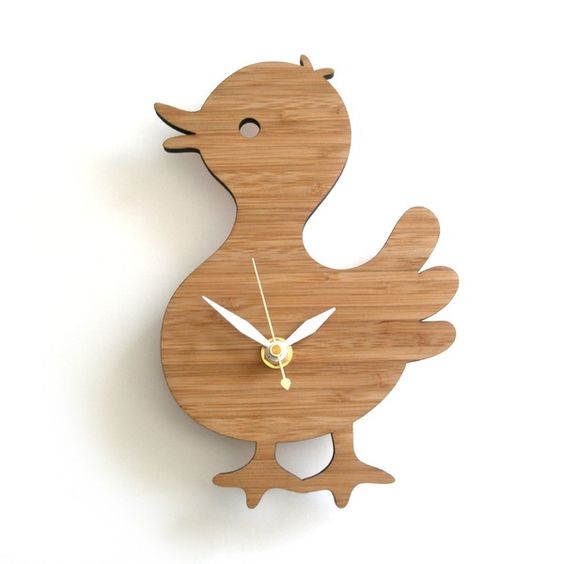 Wooden Duck Wall Clock