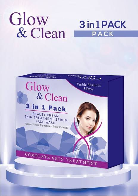 Glow and clean 3 in1 skin treatment kit