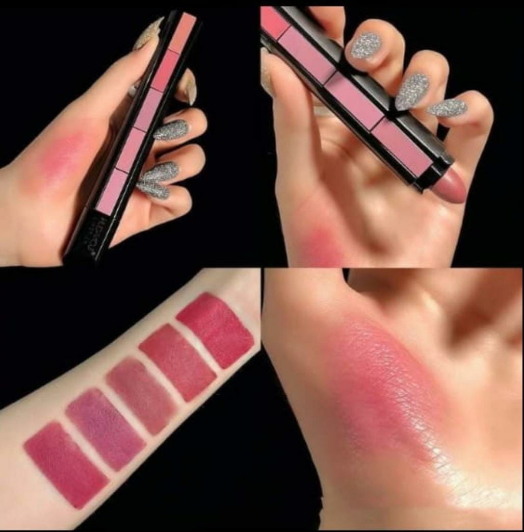 Matte lipsticks | 5 in 1 | Red Brown Nude Pink Maroon | Waterproof | Long Lasting | Creamy