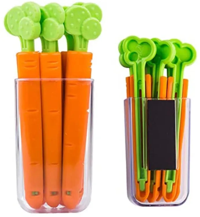 4Pc Set Food Sealing Clip Carrot Shape , For Food Fresh Keeping ,