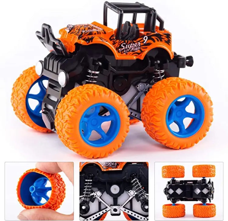 Monster Truck Toys Friction Powered Toy Cars Push and Go Vehicles for Kids