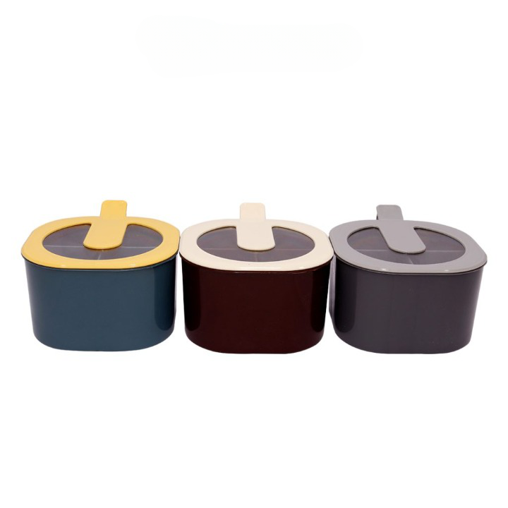 Modern Spice Kit - 1000 ml - 4 Grid Spice Jar (Random Color)