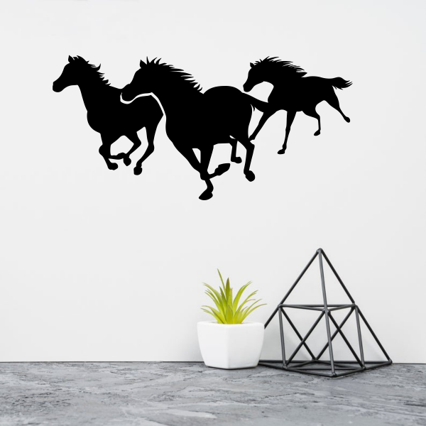 Horses wall stickers MDF Wood material