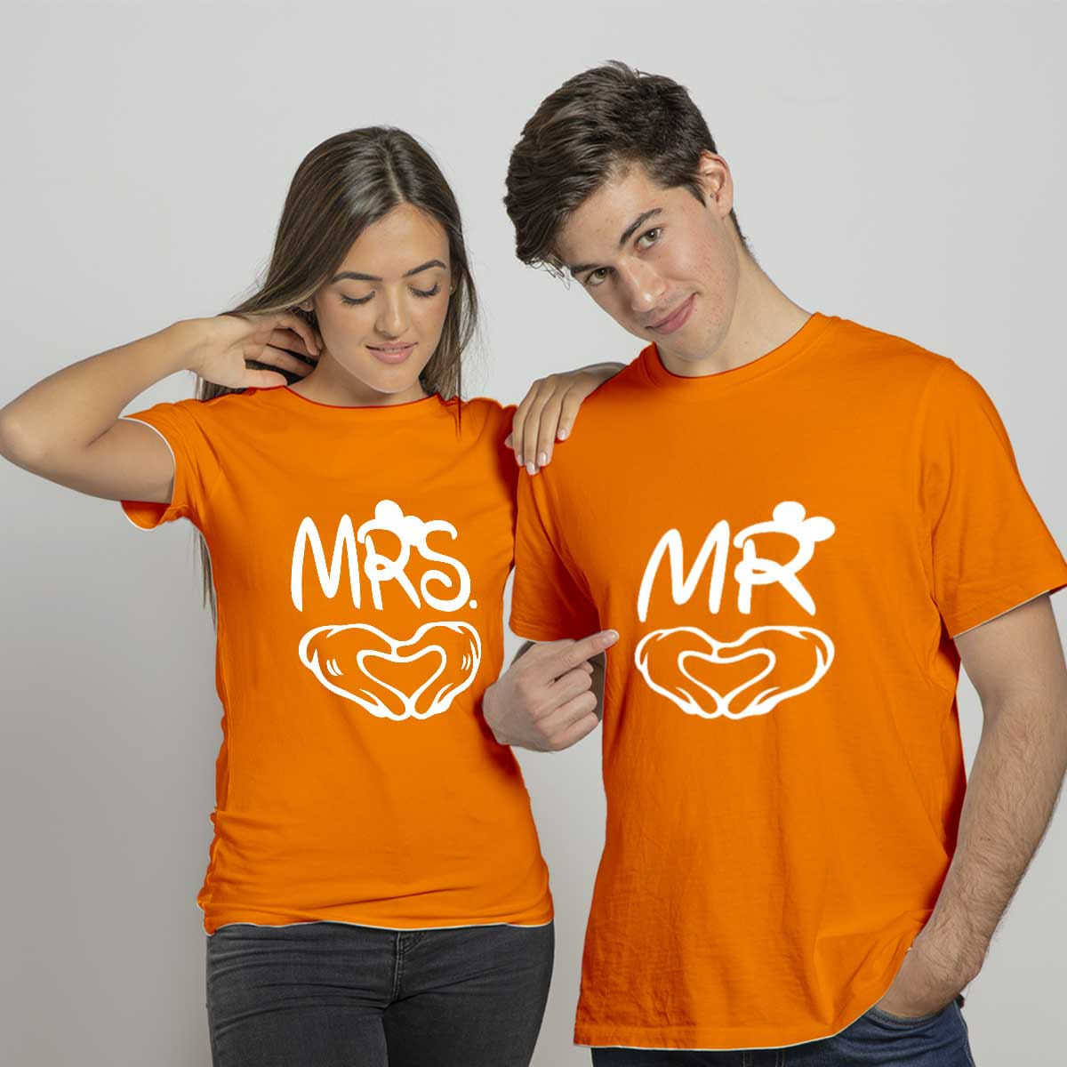 Mr &amp; Mrs Summer Couple Printed T-Shirt