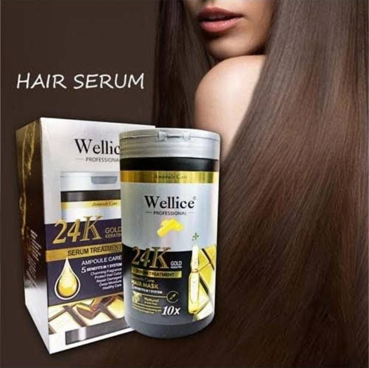 Wellice 24K Gold Keratin Serum Treatment