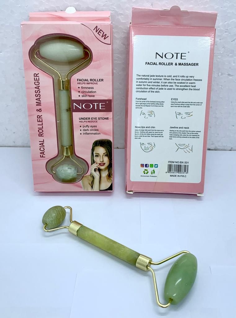 Facial Massage Jade Roller Double Heads Jade Stone Face Lift Hands Body Skin Relaxation Slimming Beauty Health Skin Care Tools