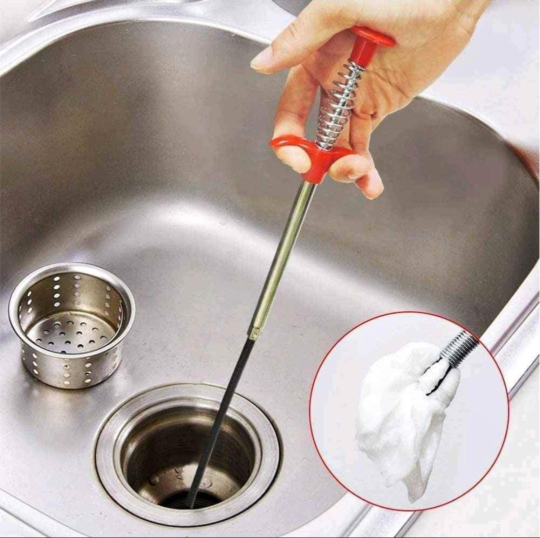 Sink Cleaner Tool, Drain Auger Hair Catcher, for Bathroom ,Bathtub ,Kitchen ,Sink, Toilet, Clogged ,Drain Cleaning, Sewer Remover, Dredge Tool, Snake Clog, Tool Long, Drain Sticks, Sink Tool