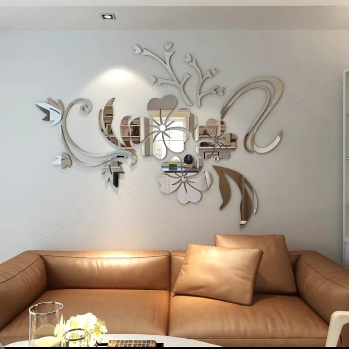 Acrylic mirror wall stickers  (golden and silver color )  24×32 inch