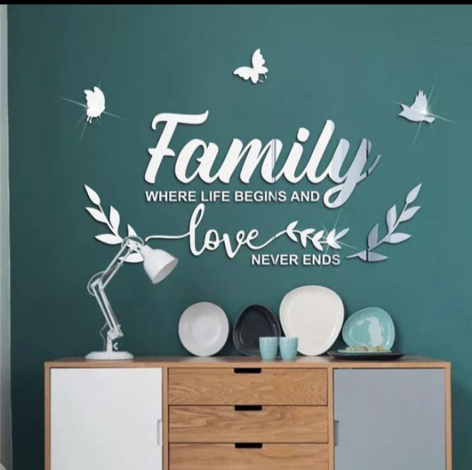 Acrylic mirror wall stickers  (golden and silver color )