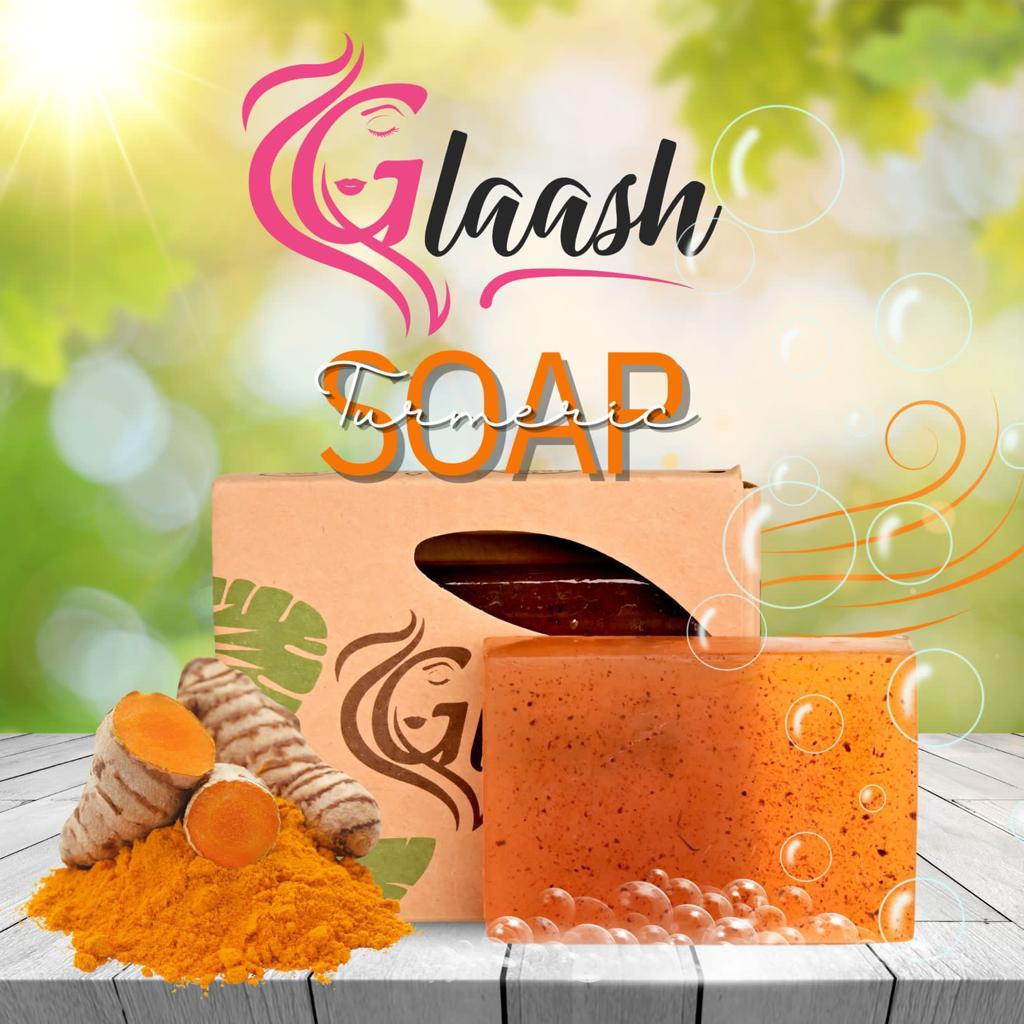 GLAASH TURMERIC ORGANIC SOAP BAR 100GM