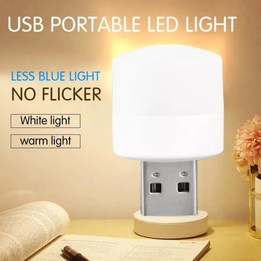 Portable Mini USB LED Night Light Bulb (Pack of 4)